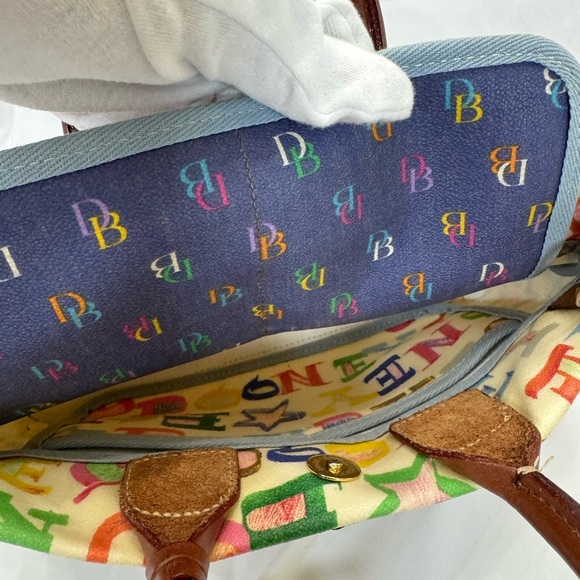 Dooney and Bourke Rainbow Print Y2K Two Way Bag and Matching Wristlet - Picture 13 of 14